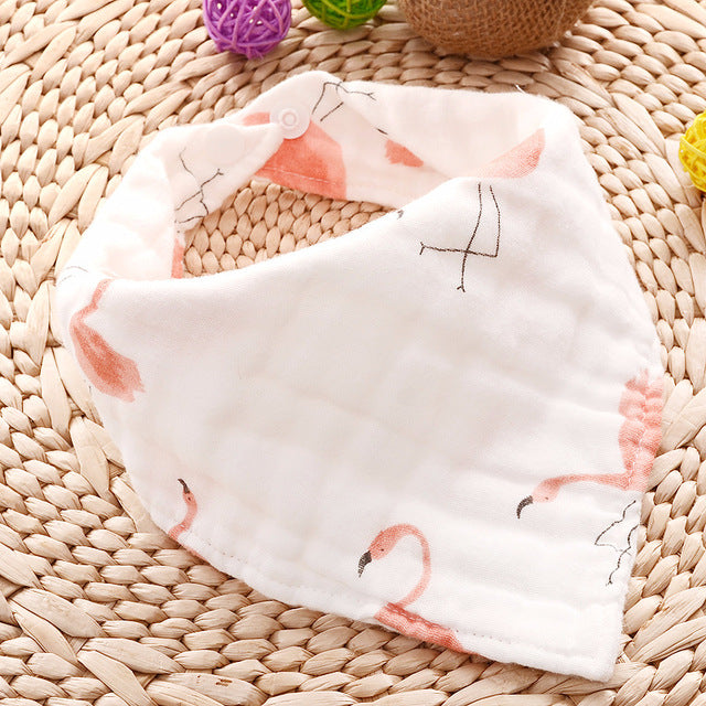 Muslin Cloth Baby Bibs - Triangle