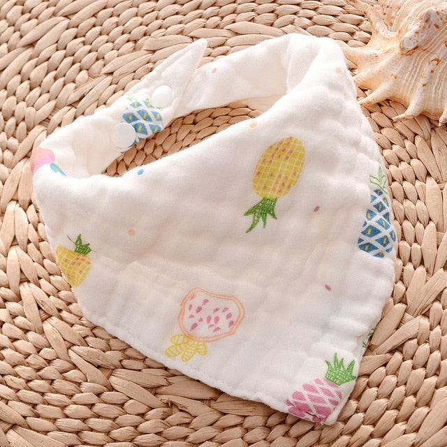 Muslin Cloth Baby Bibs - Triangle