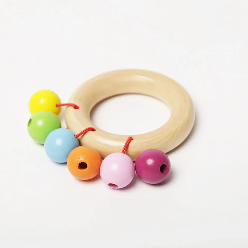 Baby Wooden Rattle Musical Toys - Pastel