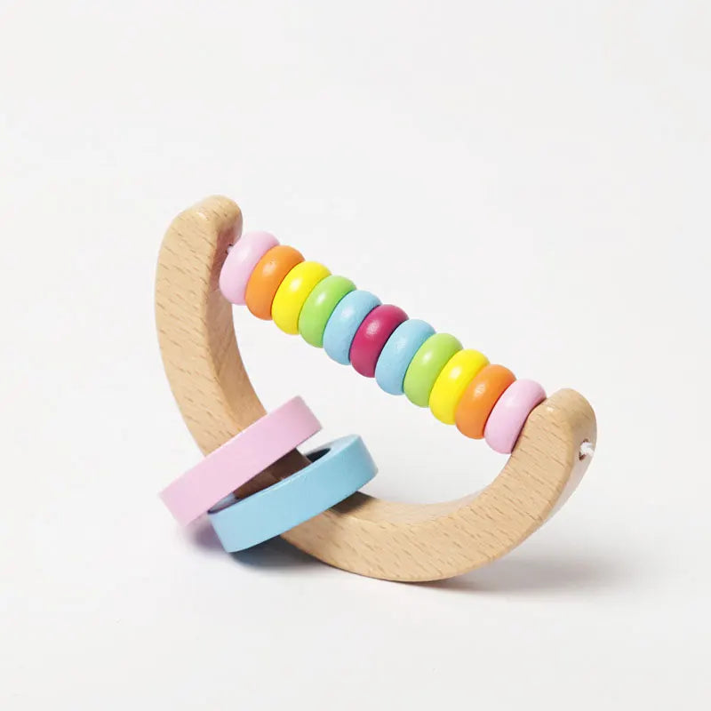 Baby Wooden Rattle Musical Toys - Pastel