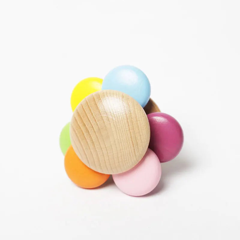 Baby Wooden Rattle Musical Toys - Pastel