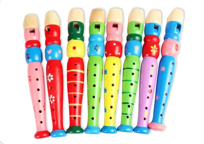 Colourful Wooden Musical Recorder