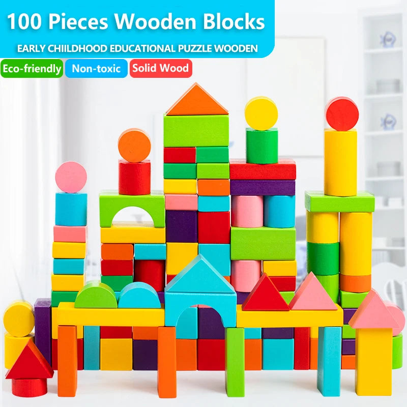 Wooden Building Block Set