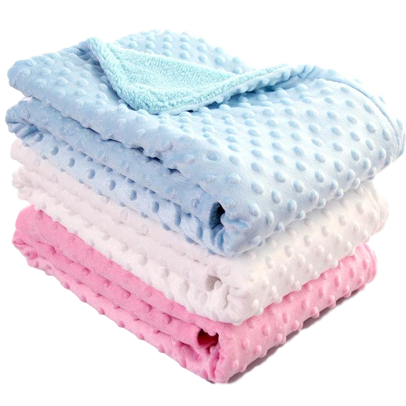 Fleece Baby Blanket & Swaddling Wrap (5 colours)