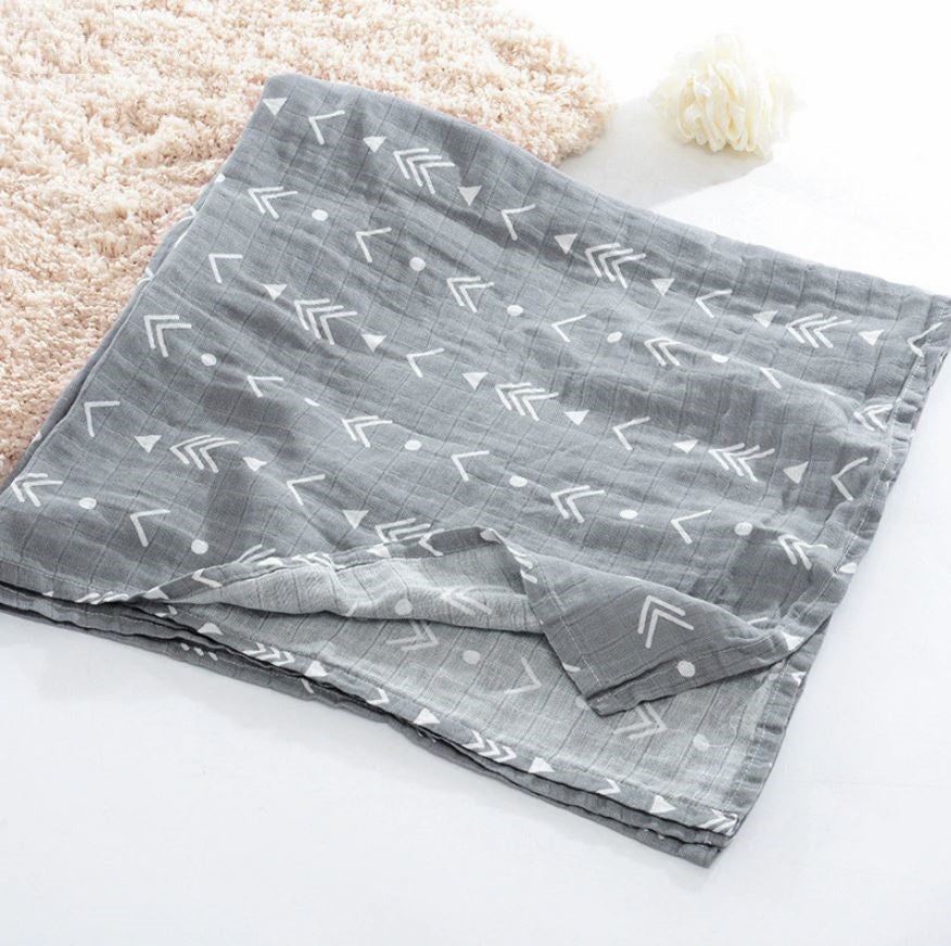 Soft Muslin Cotton Swaddle Blanket (4 colours available)