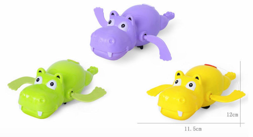 Cute Hippo Wind-Up Swimming Toy. (1 piece)