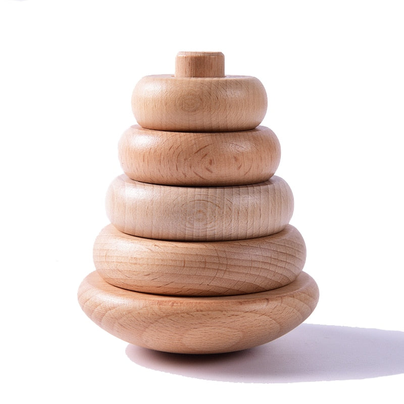 Wooden Stacking Tower Tumbler Toy