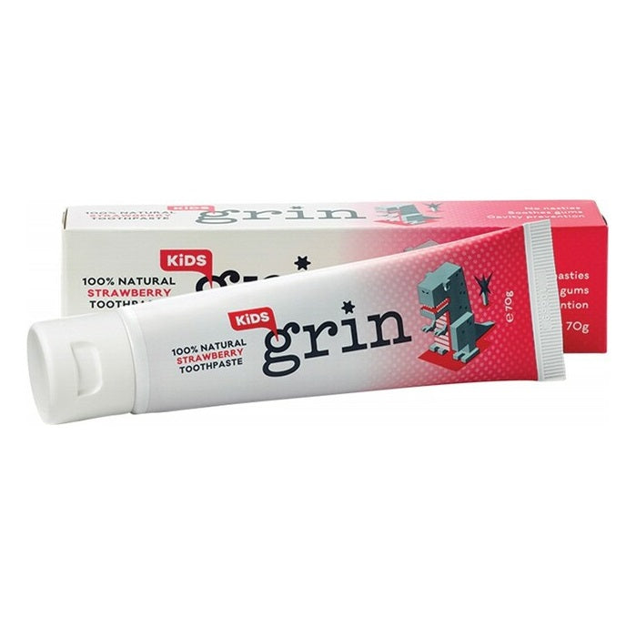Grin - Kids Fluoride Free Toothpaste - Strawberry 70g