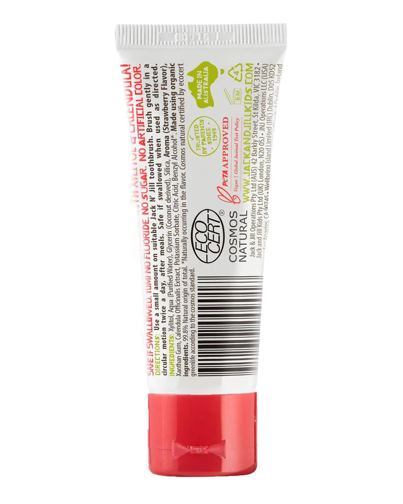Jack N' Jill - Kids Fluoride Free Toothpaste - Strawberry 50g
