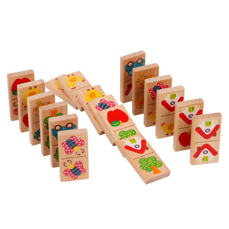Wooden Domino Puzzle Game - 28pcs/Set