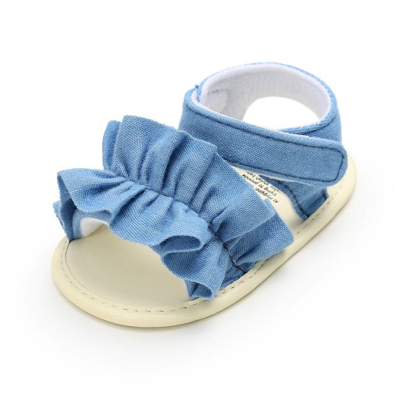 Summer Sandals - Blue Frill