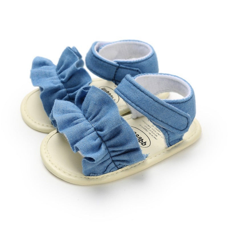 Summer Sandals - Blue Frill