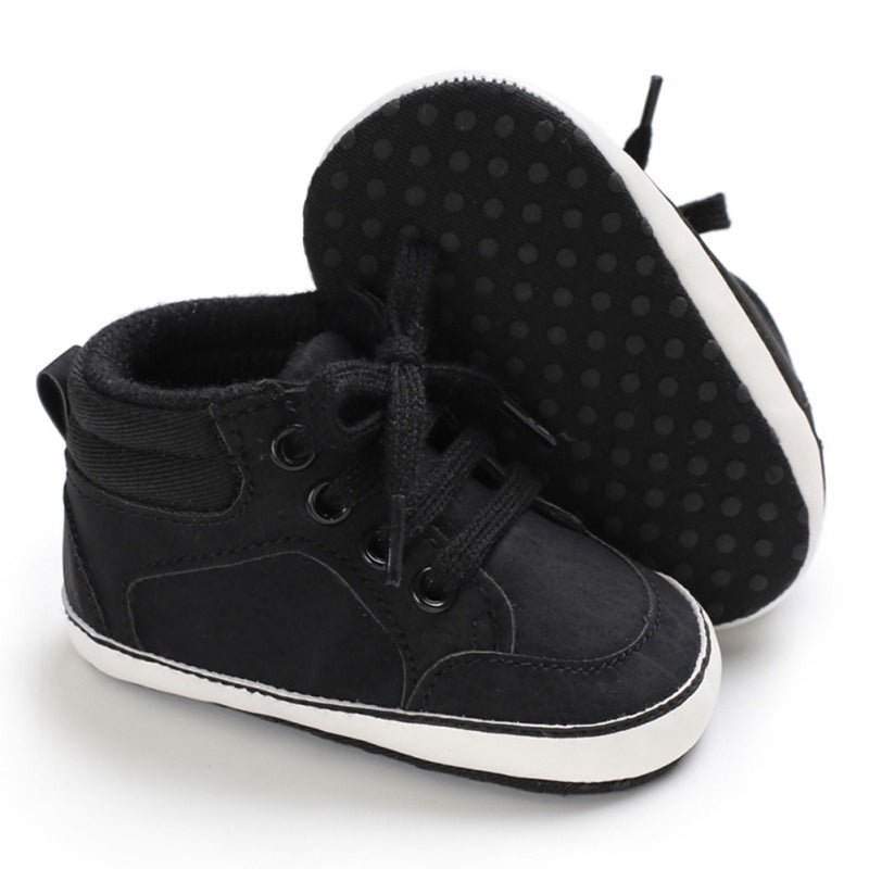 Baby Boy Shoes - Black Suede