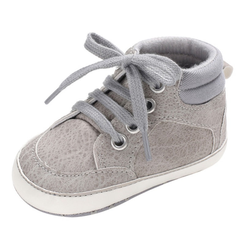 Baby Boy Shoes - Grey Suede