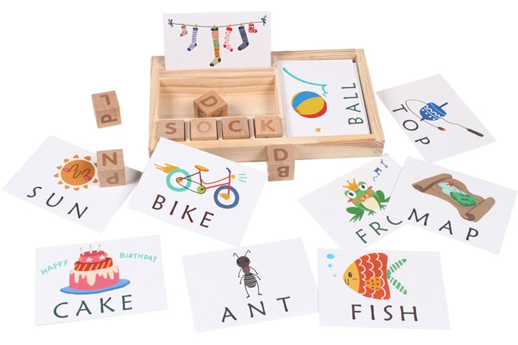 Wooden Spelling Picture Game