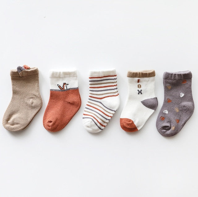 Cotton Socks - 5 Pairs (0-8yrs)