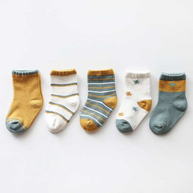 Cotton Socks - 5 Pairs (0-8yrs)