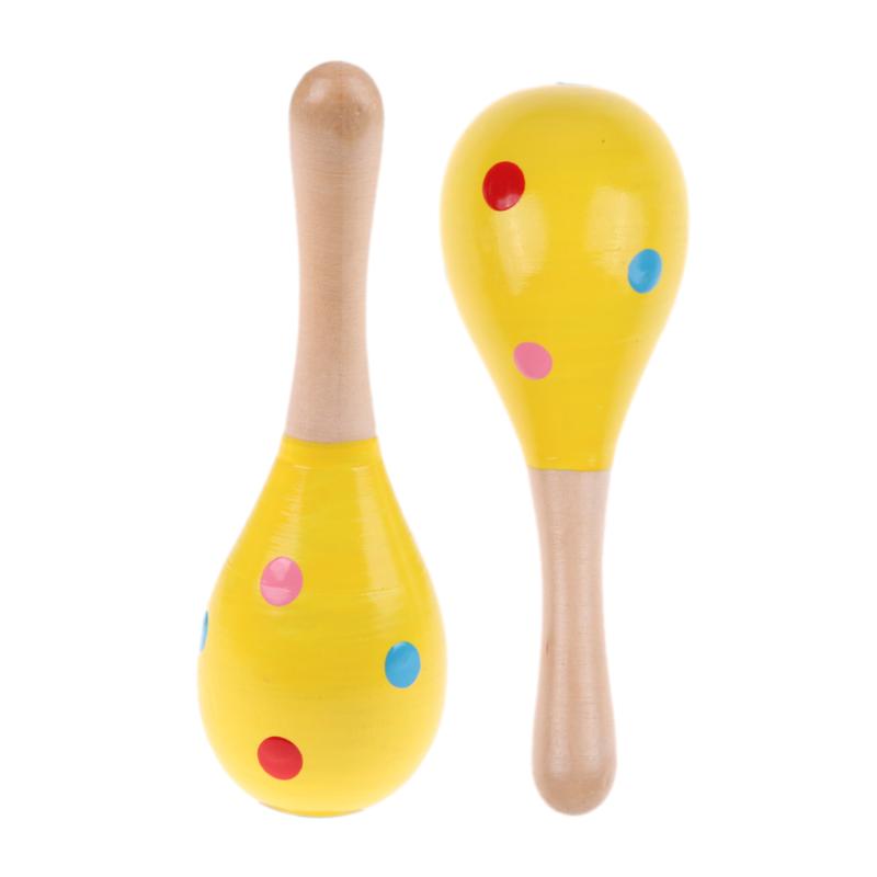 Musical Wooden Maraca Rattle - 1 Piece (random colour)