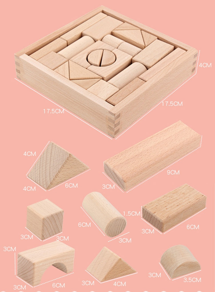 Wooden Block Set - 22 Piece
