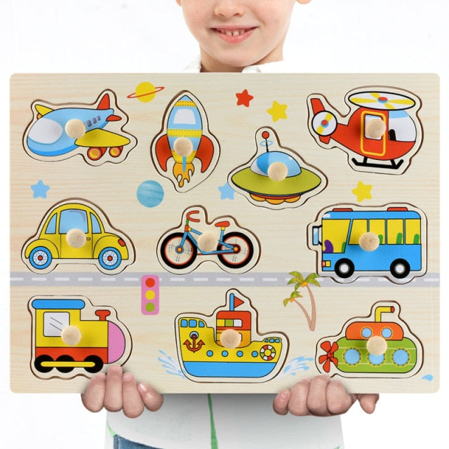 Wooden Vehicle Jigsaw Puzzle (4 options)