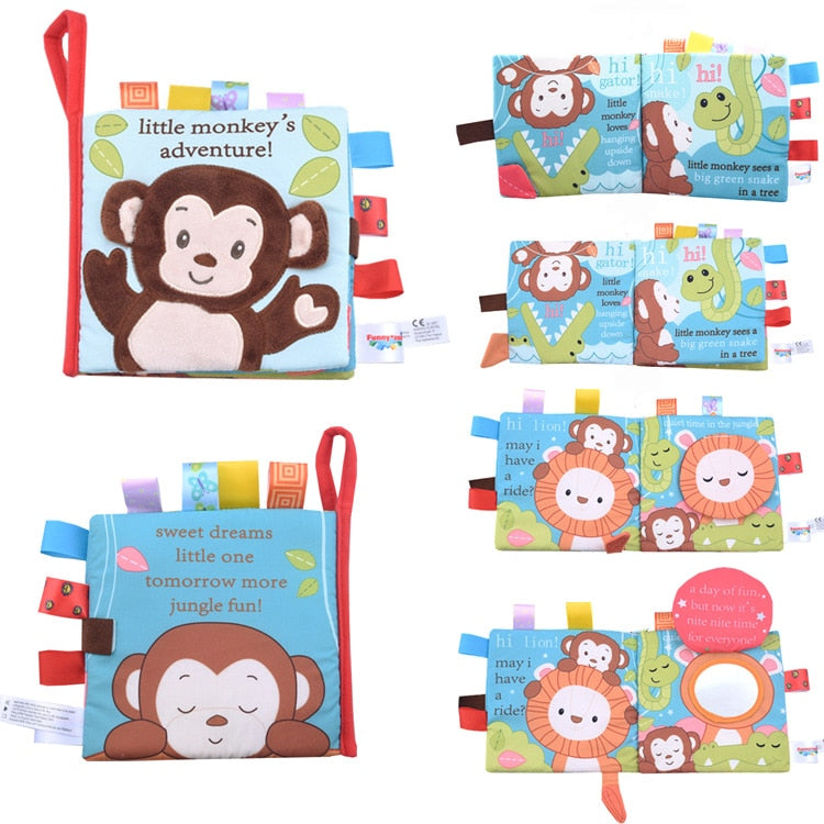 Soft Baby Cloth Book - Little Monkey's Adventure