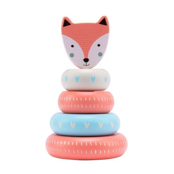 Nordic Style Wooden Stacking Tower - Fox