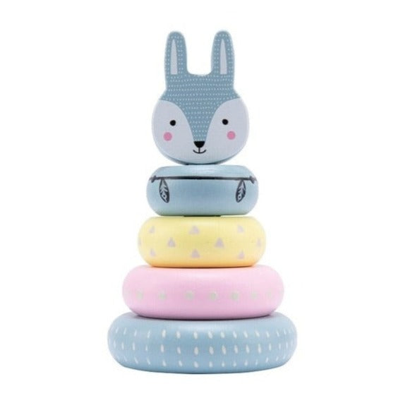 Nordic Style Wooden Stacking Tower - Rabbit