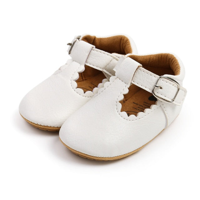 Sweet Leather Baby Shoes - White
