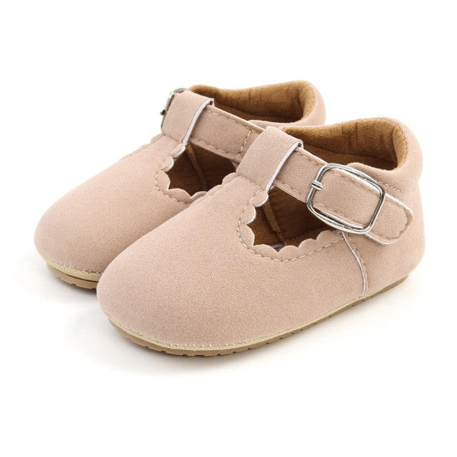 Sweet Leather Baby Shoes - Matte Beige