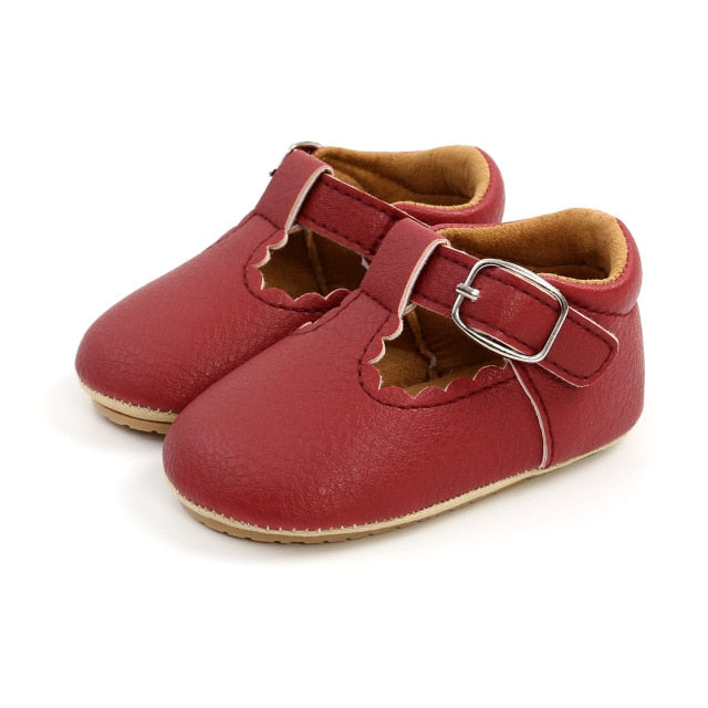 Sweet Leather Baby Shoes - Red