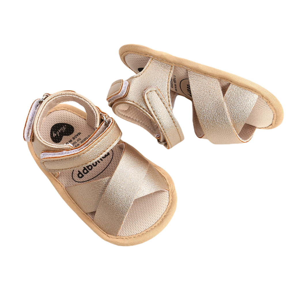 Leather Baby Girl Sandals - White/Cream