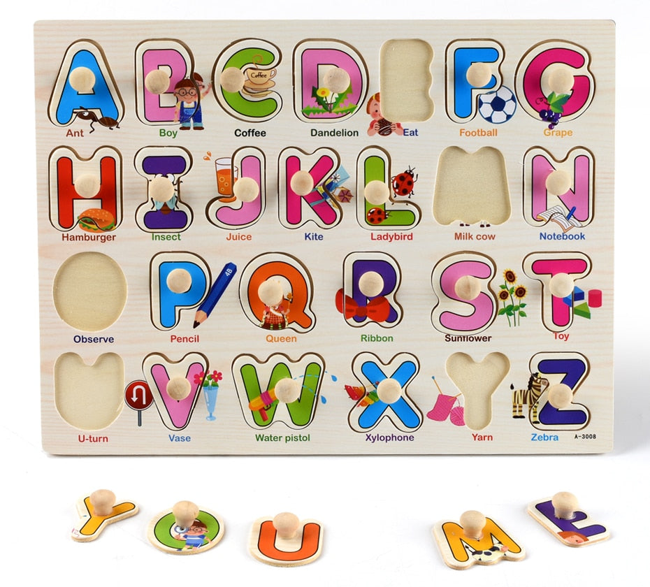 Wooden Alphabet Jigsaw Puzzle (3 options)