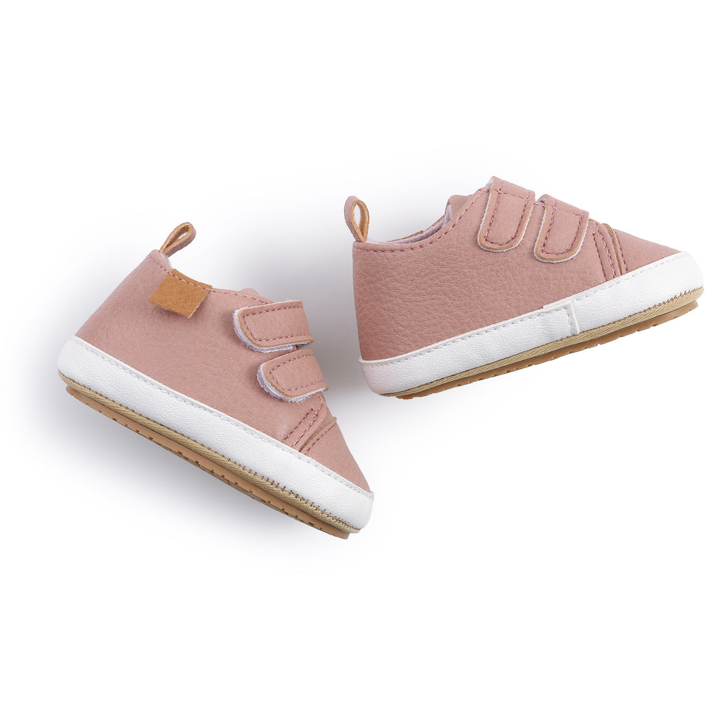 Sweet Leather Velcro Baby Shoes - Pink