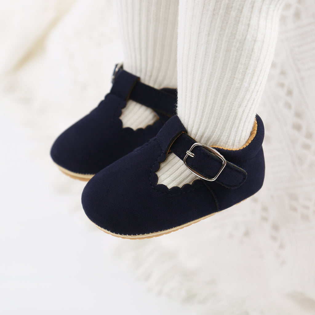 Sweet Leather Baby Shoes - Matte Dark Blue