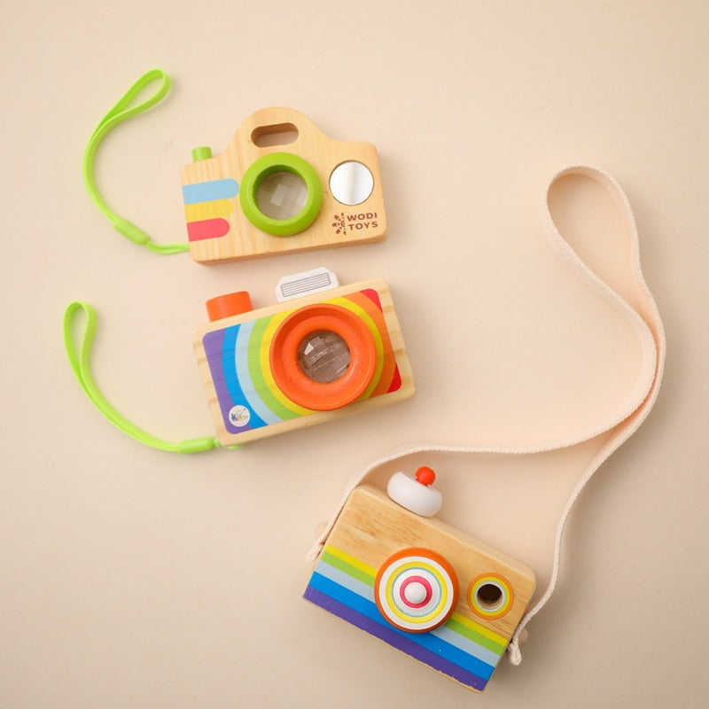 Wooden Toy Camera - Bright