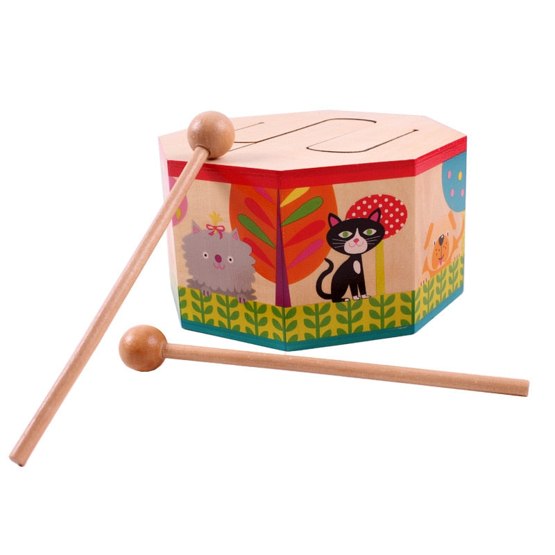 Wooden Musical Drum Instrument Toy