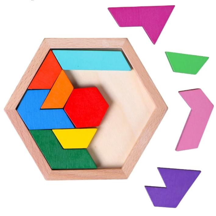 Wooden Hexagon Jigsaw Puzzle