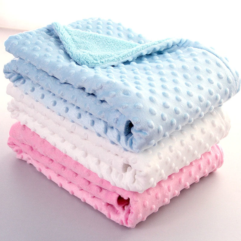 Fleece Baby Blanket & Swaddling Wrap (5 colours)