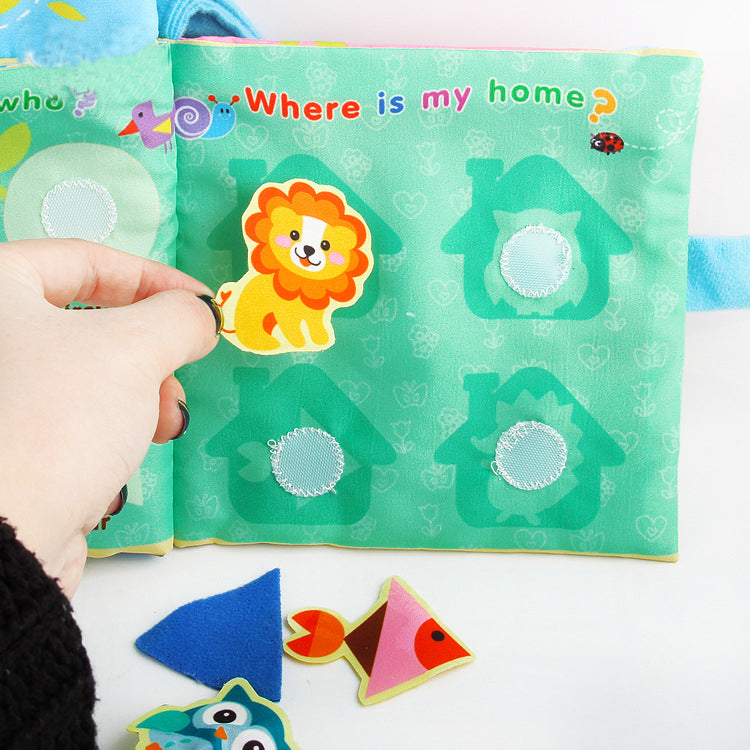 Cloth Baby Book With Velrco Pieces - Baby's First Book