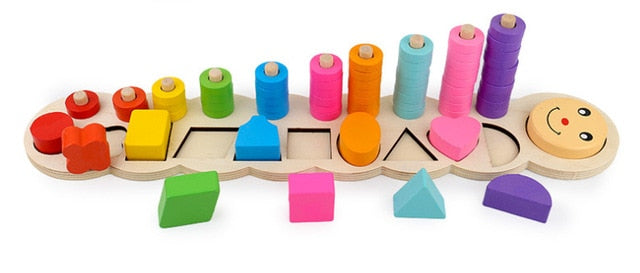 Wooden Montessori Early Learning Caterpillar Toy (3 options available)