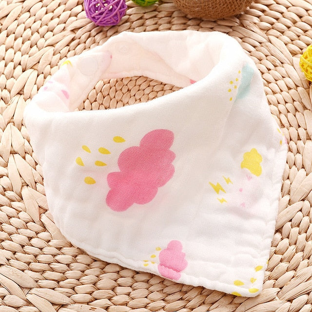 Muslin Cloth Baby Bibs - Triangle