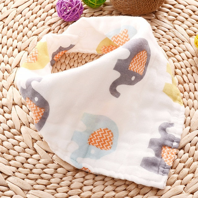 Muslin Cloth Baby Bibs - Triangle