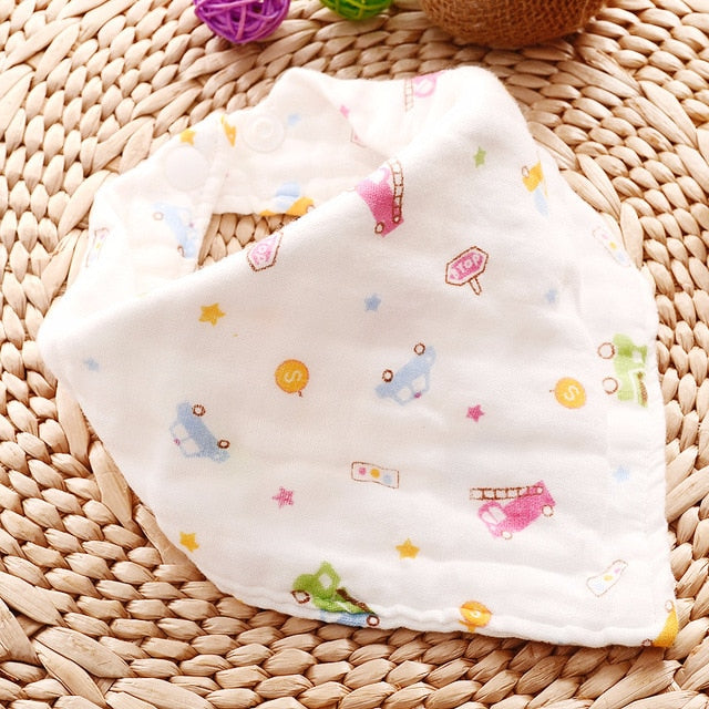 Muslin Cloth Baby Bibs - Triangle