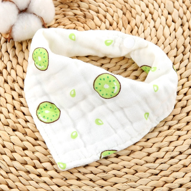 Muslin Cloth Baby Bibs - Triangle