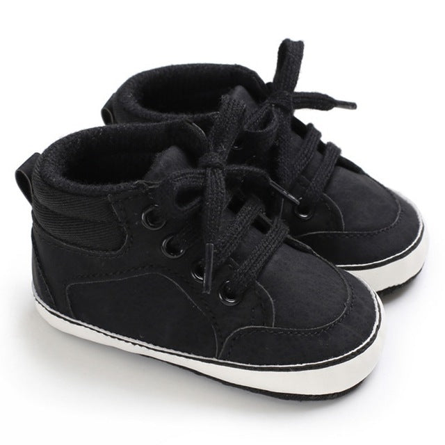 Baby Boy Shoes - Black Suede
