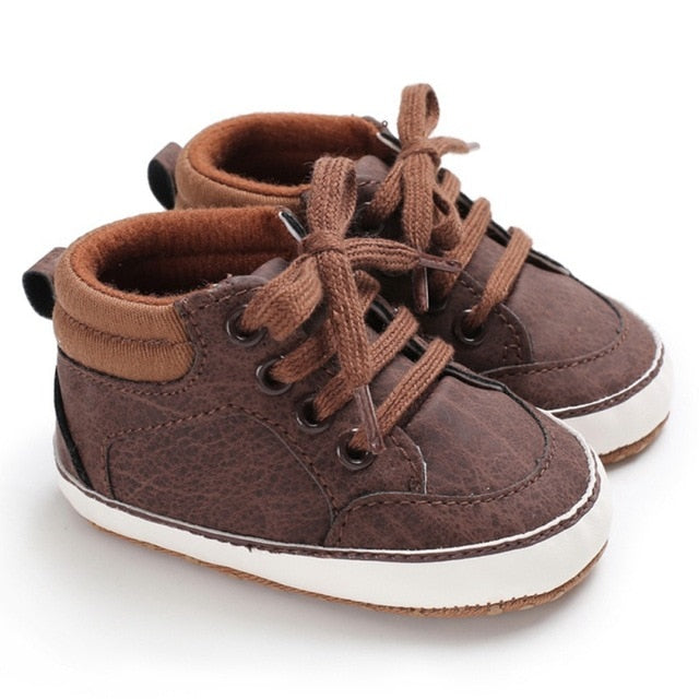 Baby Boy Shoes - Brown Suede
