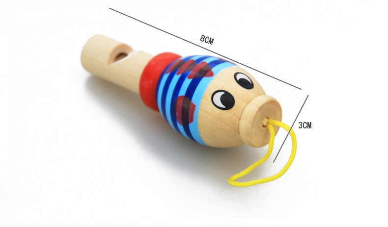 Cute Wooden Whistle Toy (random color)