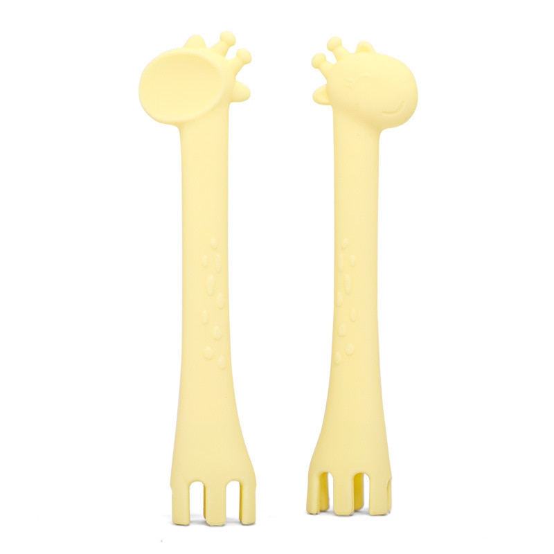 Baby Giraffe Training Spoon/Fork/Teether - 5 Piece Pack